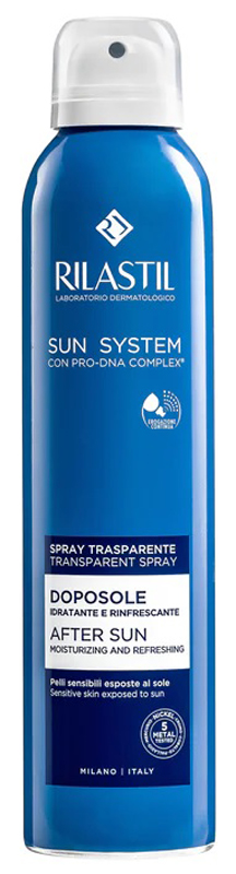 RILASTIL SUN SYSTEM DOPOSOLE SPRAY TRASPARENTE DOPOSOLE IDRATANTE E RINFRESCANTE 200 ML - Farmacia Artemisia di Montecuollo Dott. Angelo snc