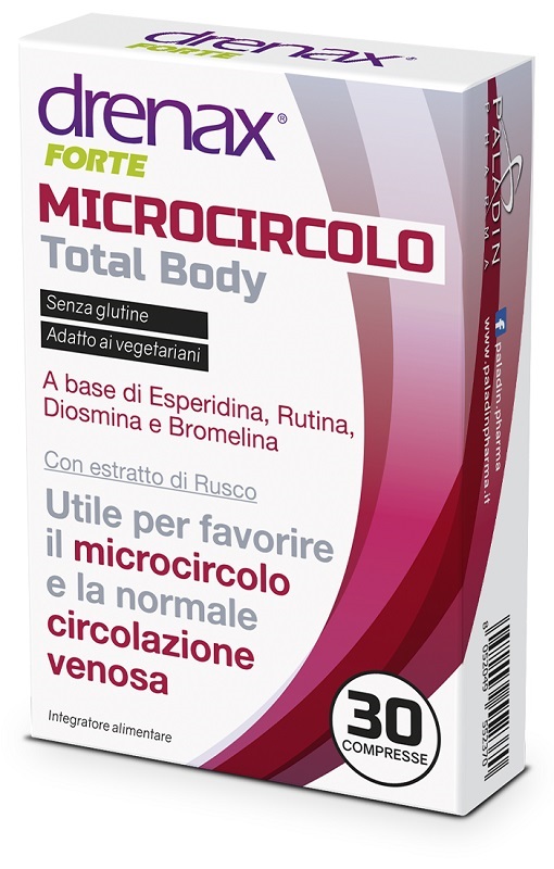 DRENAX FORTE MICROCIRCOLO TOTAL BODY 30 COMPRESSE - Farmacia Artemisia di Montecuollo Dott. Angelo snc