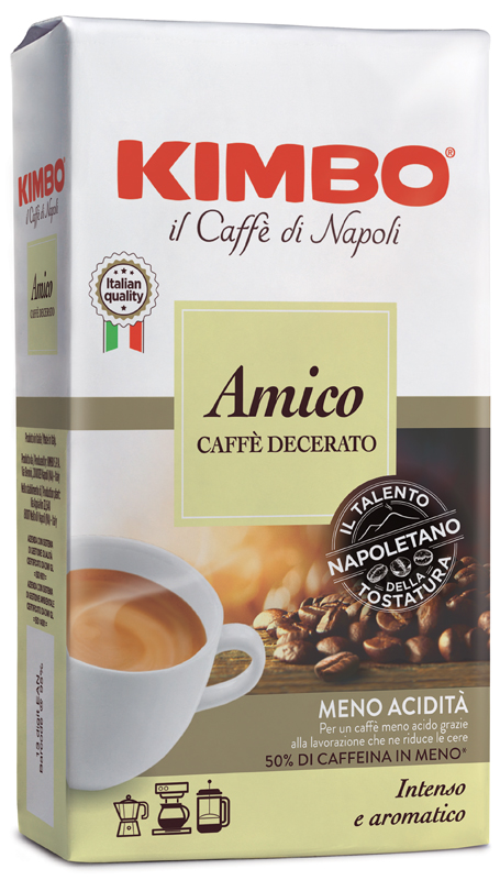 KIMBO AMICO CAFFE' TORREFATTO DECERATO E MACERATO 225 G - Farmacia Artemisia di Montecuollo Dott. Angelo snc