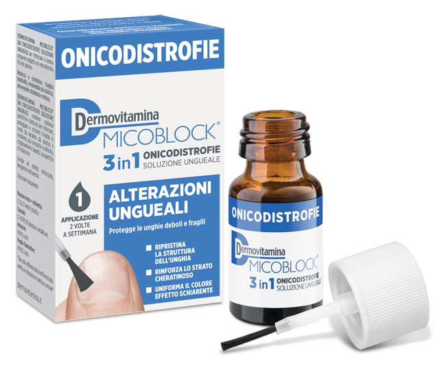 DERMOVITAMINA MICOBLOCK 3 IN 1 ONICODISTROFIE ALTERAZIONI UNGUEALI 7 ML - Farmacia Artemisia di Montecuollo Dott. Angelo snc