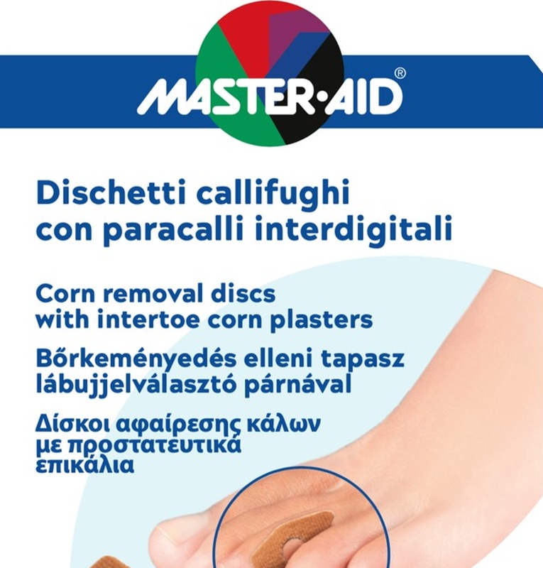 DISCHETTO CALLIFUGO 6 PEZZI + PARACALLO 6 PEZZI INTERDIGITALI MASTER-AID FOOTCARE B5 - Farmacia Artemisia di Montecuollo Dott. Angelo snc