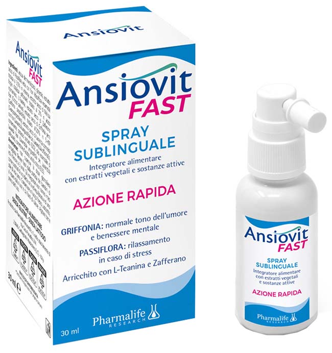 ANSIOVIT FAST SPRAY SUBLINGUALE 30 ML - Farmacia Artemisia di Montecuollo Dott. Angelo snc