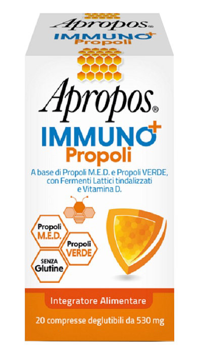 APROPOS IMMUNO+ PROPOLI 20 COMPRESSE DEGLUTIBILI - Farmacia Artemisia di Montecuollo Dott. Angelo snc