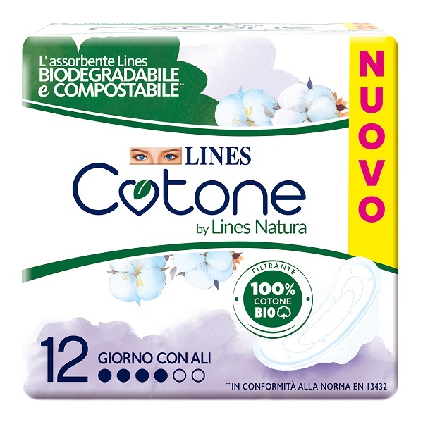 LINES COTONE BIO ULTRA ALI 12 PEZZI - Farmacia Artemisia di Montecuollo Dott. Angelo snc