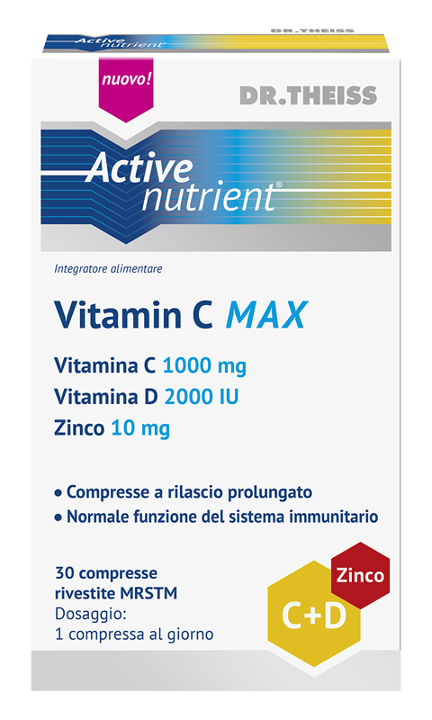 THEISS ACTIVE NUTRIENT VITAMIN C MAX 30 COMPRESSE - Farmacia Artemisia di Montecuollo Dott. Angelo snc