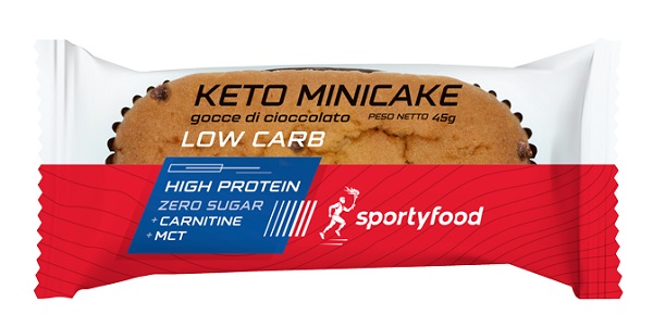 SPORTYFOOD KETO MINICAKE CON GOCCE DI CIOCCOLATO 45 G - Farmacia Artemisia di Montecuollo Dott. Angelo snc