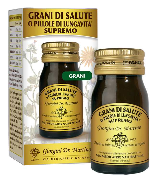 GRANI DI SALUTE O PILLOLE DI LUNGAVITA SUPREMO 30 G - Farmacia Artemisia di Montecuollo Dott. Angelo snc