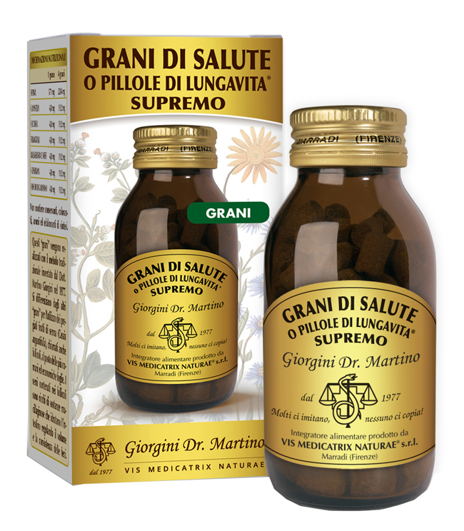 GRANI DI SALUTE O PILLOLE DI LUNGAVITA SUPREMO 90 G - Farmacia Artemisia di Montecuollo Dott. Angelo snc