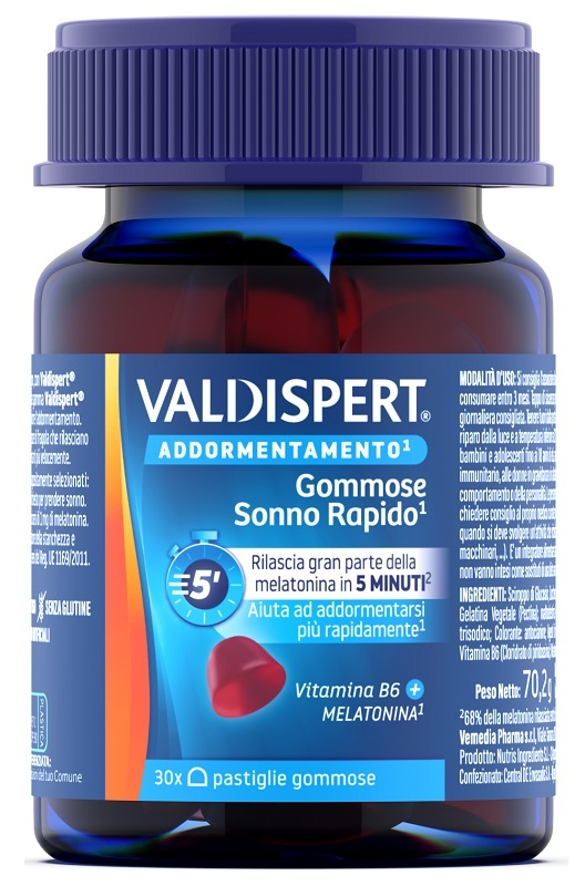 VALDISPERT GOMMOSE SONNO RAPIDO 30 PASTIGLIE GOMMOSE - Farmacia Artemisia di Montecuollo Dott. Angelo snc
