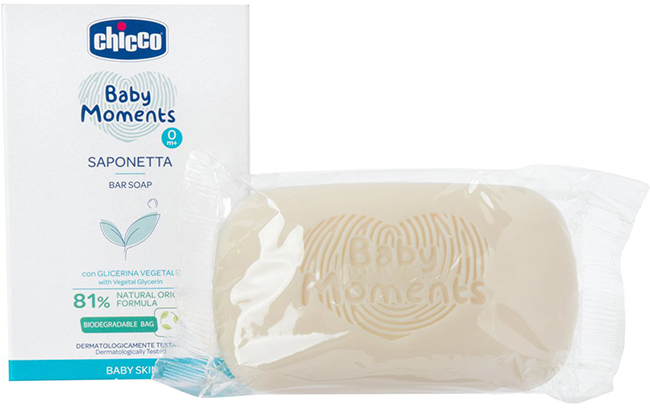 CHICCO BABY MOMENTS SAPONE SOLIDO 100 G - Farmacia Artemisia di Montecuollo Dott. Angelo snc