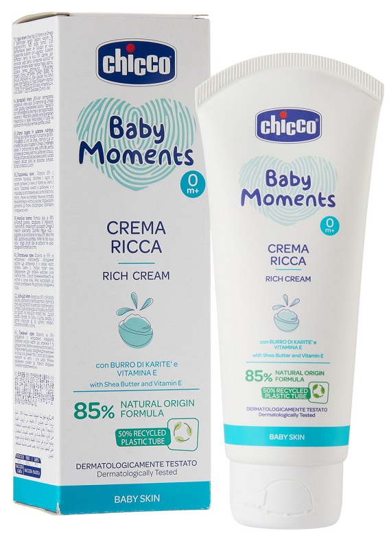 CHICCO BABY MOMENTS CREMA RICCA CON BURRO DI KARITE' E VITAMINA E 100 ML - Farmacia Artemisia di Montecuollo Dott. Angelo snc