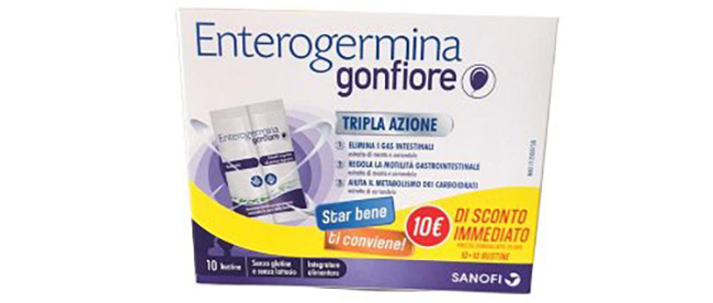 ENTEROGERMINA GONFIORE 10 + 10 BUSTINE - Farmacia Artemisia di Montecuollo Dott. Angelo snc