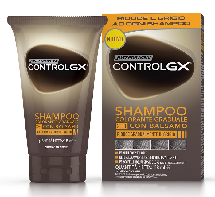 JUST FOR MEN CONTROL GX SHAMPOO COLORANTE GRADUALE 2 IN 1 CON BALSAMO 150 ML - Farmacia Artemisia di Montecuollo Dott. Angelo snc