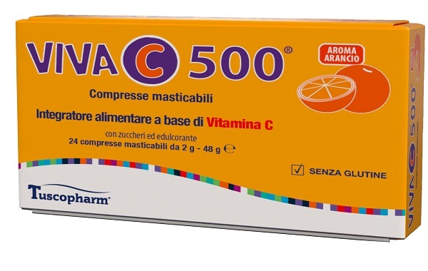 VIVA C 500 24 COMPRESSE MASTICABILI - Farmacia Artemisia di Montecuollo Dott. Angelo snc
