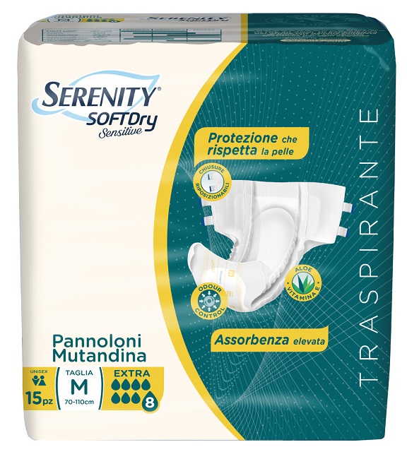 PANNOLONE MUTANDINA SERENITY SD SENSITIVE EXTRA M 15 PEZZI - Farmacia Artemisia di Montecuollo Dott. Angelo snc