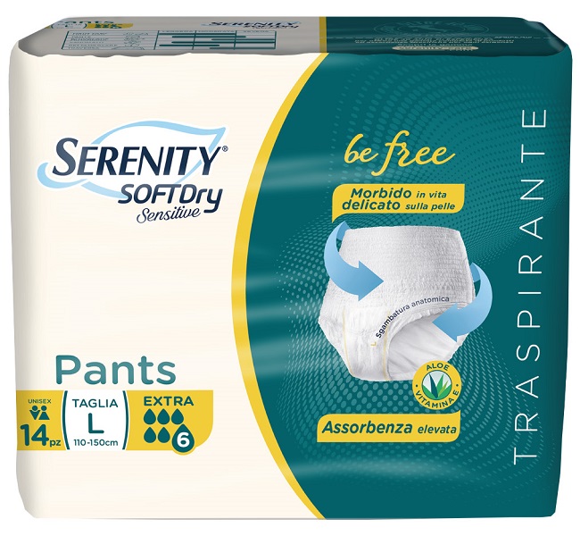 SERENITY PANTS SD SENSITIVE BE FREE EXTRA L 14 PEZZI - Farmacia Artemisia di Montecuollo Dott. Angelo snc