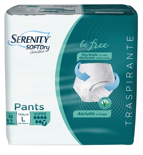 SERENITY PANTS SD SENSITIVE BE FREE SUPER L 12 PEZZI - Farmacia Artemisia di Montecuollo Dott. Angelo snc