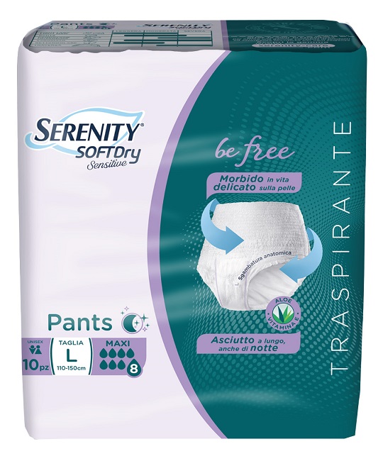 SERENITY PANTS SD SENSITIVE BE FREE MAXI L 10 PEZZI - Farmacia Artemisia di Montecuollo Dott. Angelo snc