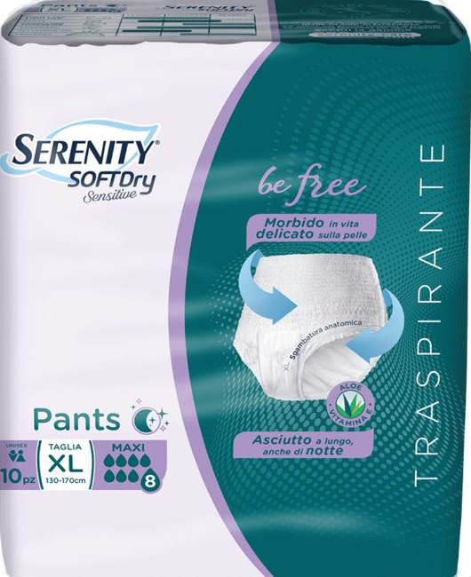SERENITY PANTS SD SENSITIVE BE FREE MAXI XL 10 PEZZI - Farmacia Artemisia di Montecuollo Dott. Angelo snc