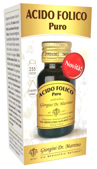 ACIDO FOLICO PURO LIQUIDO ANALCOLICO 30 ML - Farmacia Artemisia di Montecuollo Dott. Angelo snc