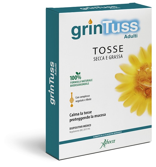 GRINTUSS ADULTI SCIROPPO 12 FLACONCINI MONODOSE - Farmacia Artemisia di Montecuollo Dott. Angelo snc