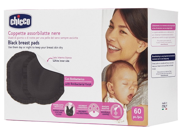 CHICCO COPPETTA ASSORBILATTE ANTIBATTERICA NERA 60 PEZZI - Farmacia Artemisia di Montecuollo Dott. Angelo snc