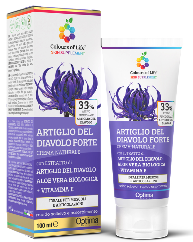 COLOURS OF LIFE SKIN SUPPLEMENT ARTIGLIO DEL DIAVOLO 33% CREMA 100 ML - Farmacia Artemisia di Montecuollo Dott. Angelo snc