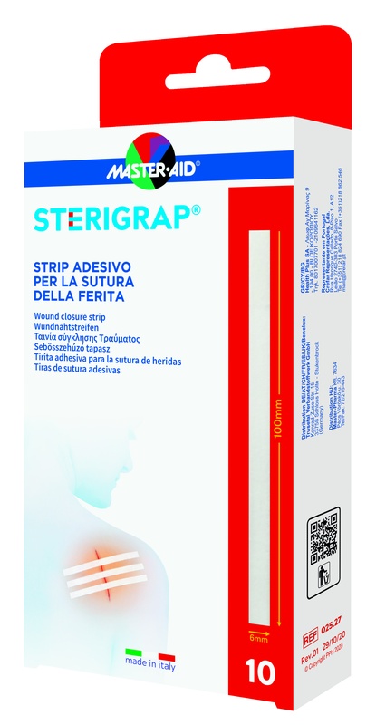 MASTER-AID STERIGRAP STRIP ADESIVO SUTURA FERITE 100X6 MM 10 PEZZI - Farmacia Artemisia di Montecuollo Dott. Angelo snc