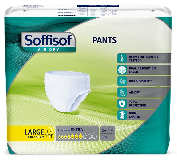 PANNOLONE SOFFISOF AIR DRY PANTS EXTRA L 14 PEZZI - Farmacia Artemisia di Montecuollo Dott. Angelo snc