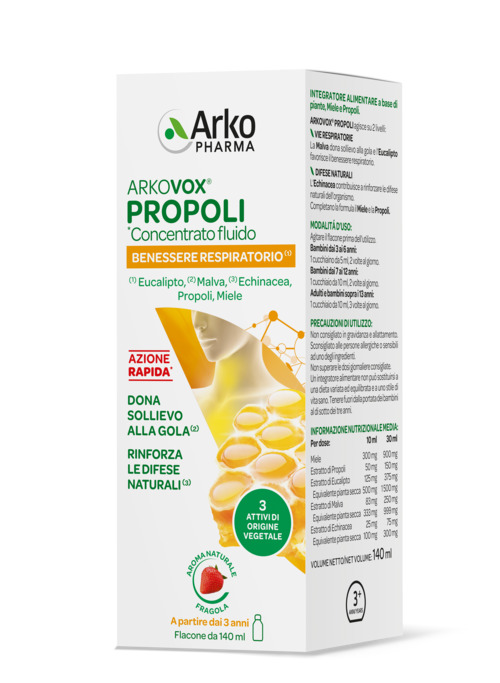 ARKOVOX PROPOLI CONCENTRATO FLUIDO 140 ML - Farmacia Artemisia di Montecuollo Dott. Angelo snc