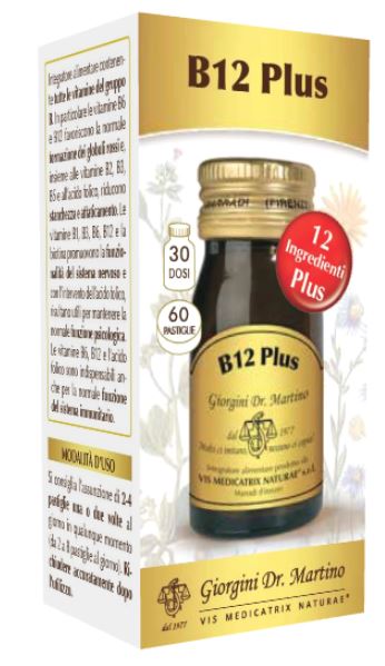 B12 PLUS 60 PASTIGLIE - Farmacia Artemisia di Montecuollo Dott. Angelo snc