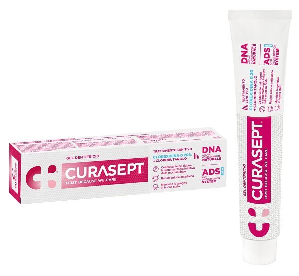CURASEPT GEL DENTIFRICIO ADS DNA TRATTAMENTO LENITIVO 75 ML - Farmacia Artemisia di Montecuollo Dott. Angelo snc