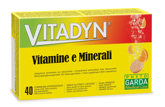 VITADYN VITAMINE/MINERALI 40 COMPRESSE EFFERVESCENTI IN 2 TUBI - Farmacia Artemisia di Montecuollo Dott. Angelo snc