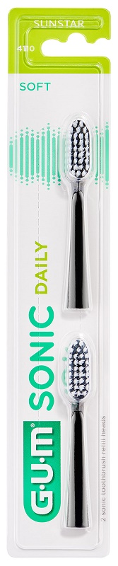 GUM SONIC DAILY SPAZZOLINO BATTERIA REFILL BLACK 2 PEZZI - Farmacia Artemisia di Montecuollo Dott. Angelo snc