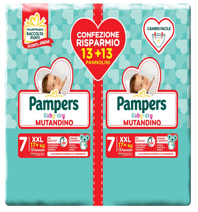 PAMPERS BABY DRY MUTANDINA DUO DOWNCOUNT XXL 26 PEZZI - Farmacia Artemisia di Montecuollo Dott. Angelo snc