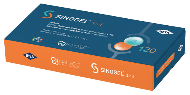 SIRINGA INTRA-ARTICOLARE SINOGEL 2,4% ACIDO IALURONICO + 1,6% CONDROITINA SODICA 3ML + 1 AGO - Farmacia Artemisia di Montecuollo Dott. Angelo snc