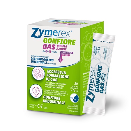 ZYMEREX GONFIORE GAS DOPPIA AZIONE CON S+E COMPLEX 20 BUSTINE MONODOSE DA 2 G - Farmacia Artemisia di Montecuollo Dott. Angelo snc
