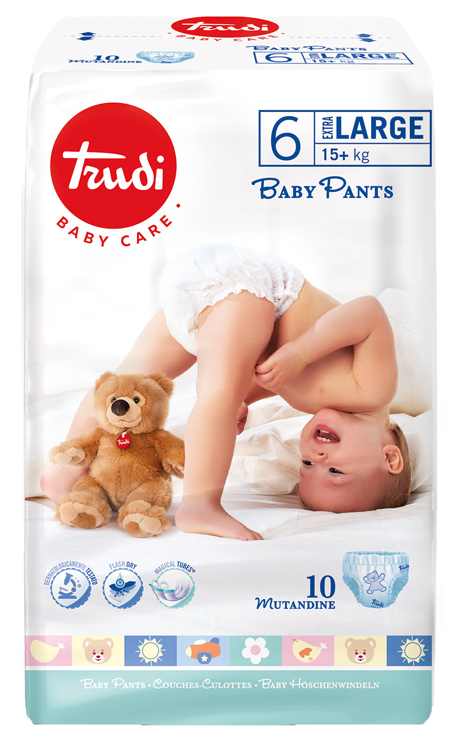 TRUDI BABY CARE PANTS EXTRALARGE 15 KG+ 10 PEZZI - Farmacia Artemisia di Montecuollo Dott. Angelo snc