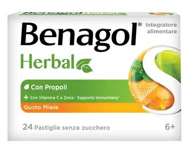 BENAGOL HERBAL MIELE 24 PASTIGLIE - Farmacia Artemisia di Montecuollo Dott. Angelo snc