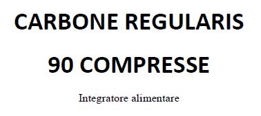 CARBONE REGULARIS 90 COMPRESSE - Farmacia Artemisia di Montecuollo Dott. Angelo snc