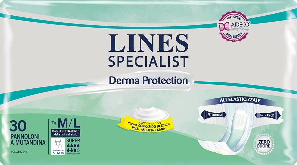 PANNOLONE A MUTANDINA LINES SPECIALIST DERMA SUPER M/L 30 PEZZI - Farmacia Artemisia di Montecuollo Dott. Angelo snc