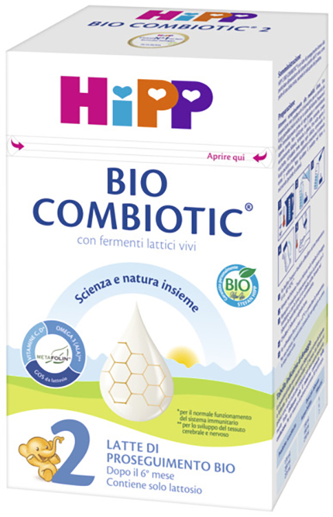 HIPP LATTE 2 COMBIOTIC 600 G BIO - Farmacia Artemisia di Montecuollo Dott. Angelo snc