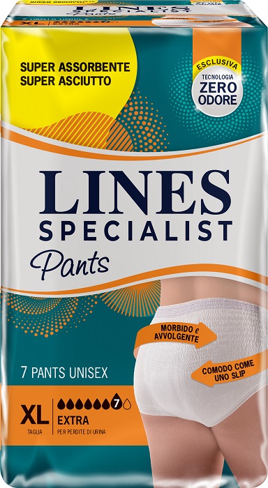 PANNOLONE MUTANDINA LINES SPECIALIST UNISEX EXTRA XL 7 PEZZI - Farmacia Artemisia di Montecuollo Dott. Angelo snc
