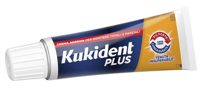 KUKIDENT PLUS DOPPIA AZIONE CREMA ADESIVA DENTIERE 40 G - Farmacia Artemisia di Montecuollo Dott. Angelo snc