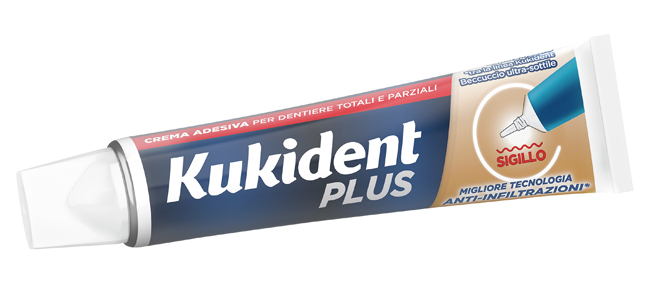KUKIDENT PLUS BARRIERA ANTI-CIBO NEUTRO CREMA ADESIVA DENTIERE 40 G - Farmacia Artemisia di Montecuollo Dott. Angelo snc