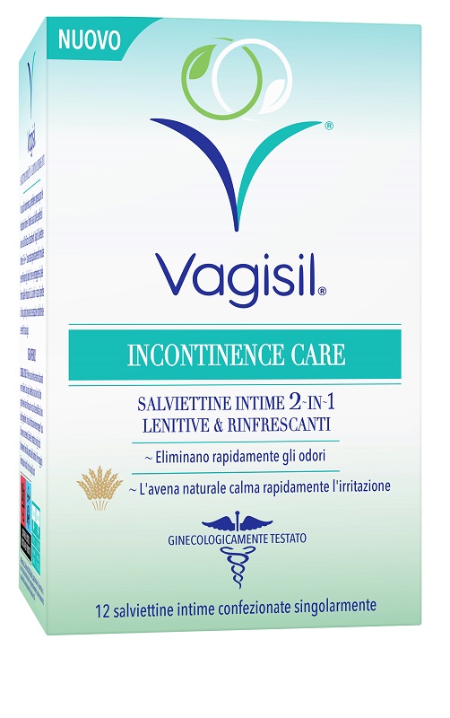 VAGISIL INCONTINENCE CARE SALVIETTINE INTIME 2IN1 LENITIVE & RINFRESCANTI 12 PEZZI - Farmacia Artemisia di Montecuollo Dott. Angelo snc