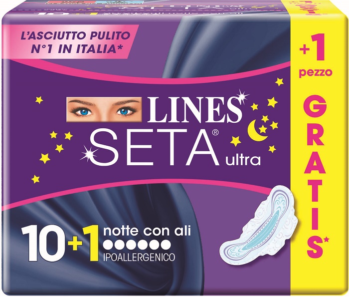 LINES SETA ULTRA NOTTE 10+1 GRATIS - Farmacia Artemisia di Montecuollo Dott. Angelo snc
