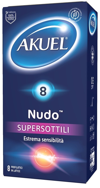 PROFILATTICO AKUEL NUDO SUPERSOTTILE 8 PEZZI - Farmacia Artemisia di Montecuollo Dott. Angelo snc