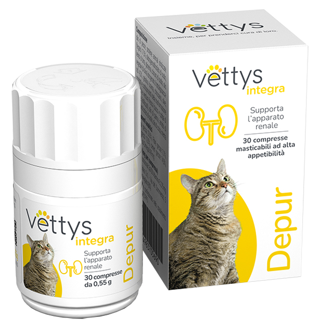 VETTYS INTEGRA DEPUR GATTO 30 COMPRESSE MASTICABILI - Farmacia Artemisia di Montecuollo Dott. Angelo snc
