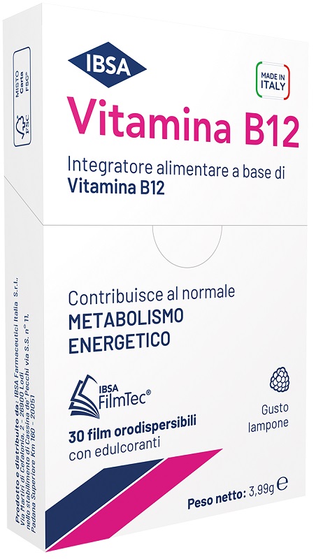 VITAMINA B12 IBSA 30 FILM ORALI - Farmacia Artemisia di Montecuollo Dott. Angelo snc